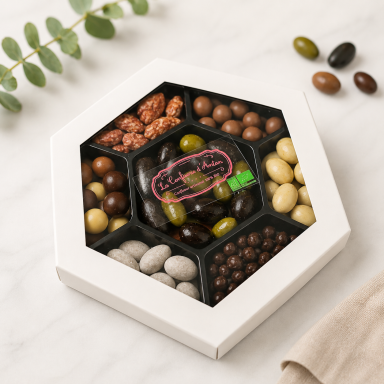 Nos boîtes gourmandes Coffret gourmand de confiseries bio La Confiserie d’Antan